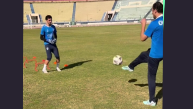 محمد-عواد-يتدرب-منفردًا.-ويُنفذ-عقوبة-الزمالك-|صور