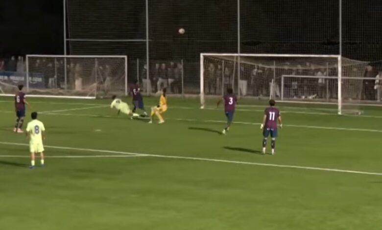 حمزة-عبدالكريم-يسجل-أول-أهدافه-مع-شباب-برشلونة-أمام-هويسكا