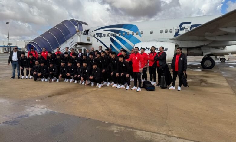 بعثة-منتخب-الناشئين-تصل-ليبيا-والقنصل-العام-في-استقبالها