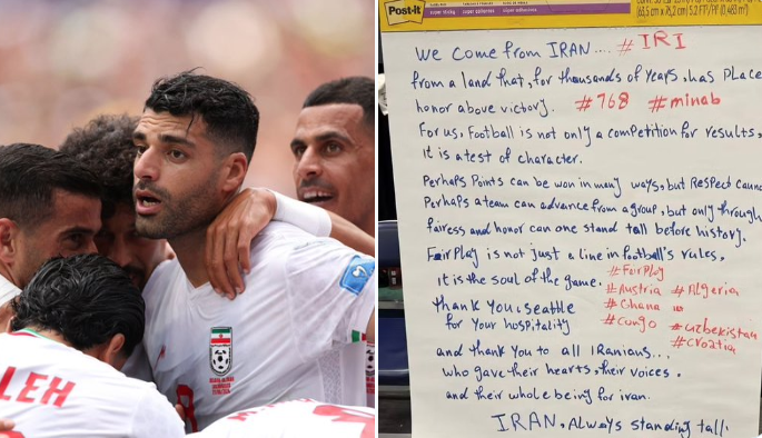 منتخب-إيران-يوجه-رسالة-مؤثرة-من-غرفة-الملابس-بعد-التعادل-مع-مصر-في-كأس-العالم